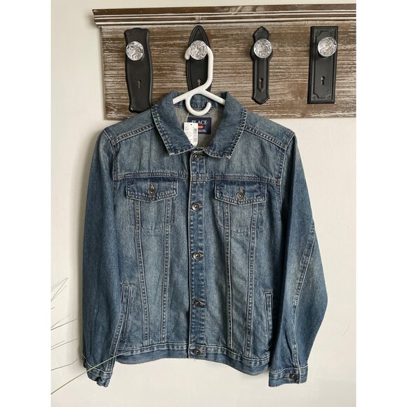 THE CHILDREN'S PLACE Kids Denim Jacket Classic Button-Up 100% Cotton Blue Size 1 - Picture 1 of 7